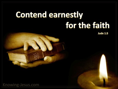 Jude 1:3 Contend Earnestly For the Faith (black)